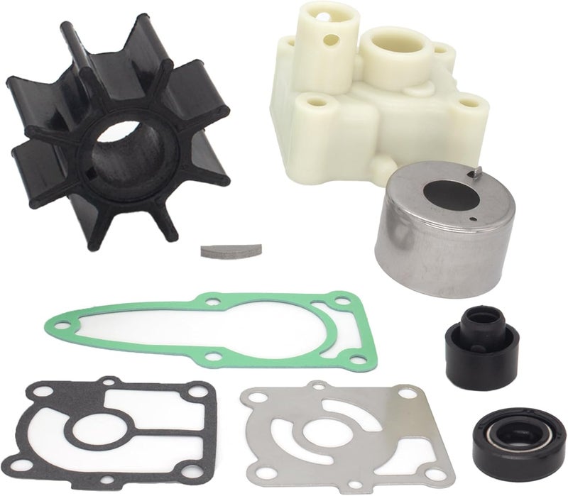 QUICKMARINER QuickMarine 8M0137849 Water Pump Impeller Repair Kit for Mercury Marine 9.9 10 15 20 HP EFI & Nissan Tohatsu MFS 15 20 HP Outboard Motor Replacement 98-8M0135821 3RS-87322-1 - Image 1